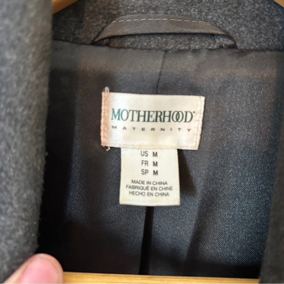 Motherhood Maternity Pea Coat Size M Dark Grey - Picture 3 of 4